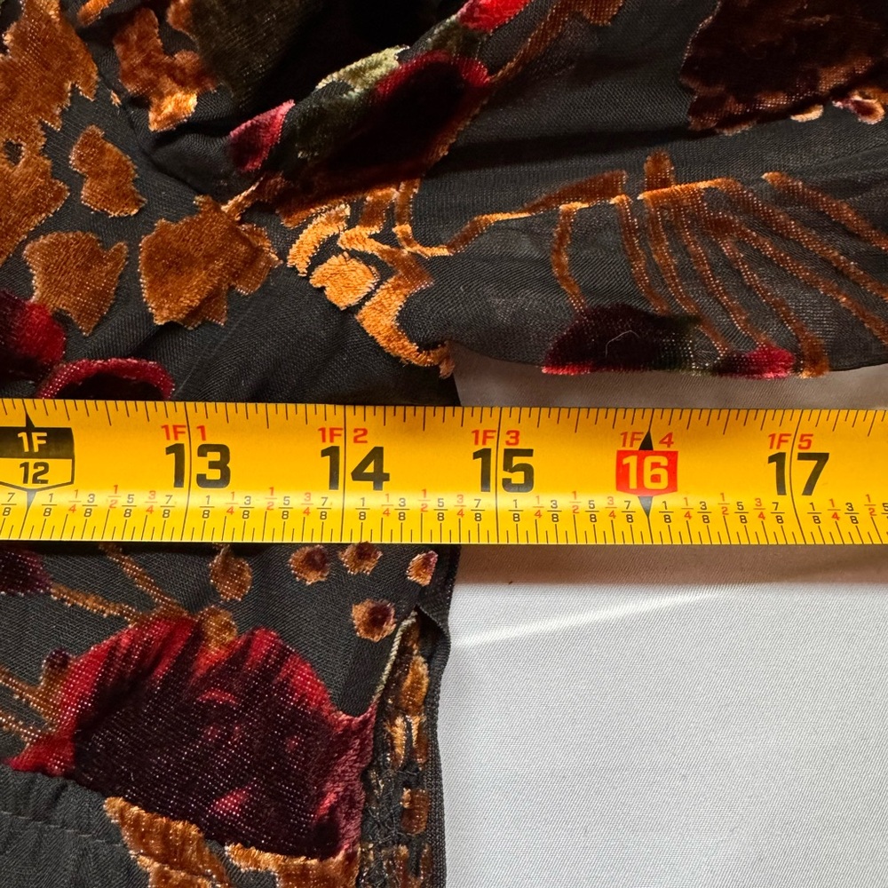 Baltic Born Women Maxi Dress SMALL Velvet Burnout Milkmaid Renaissance Smocked - Picture 14 of 16